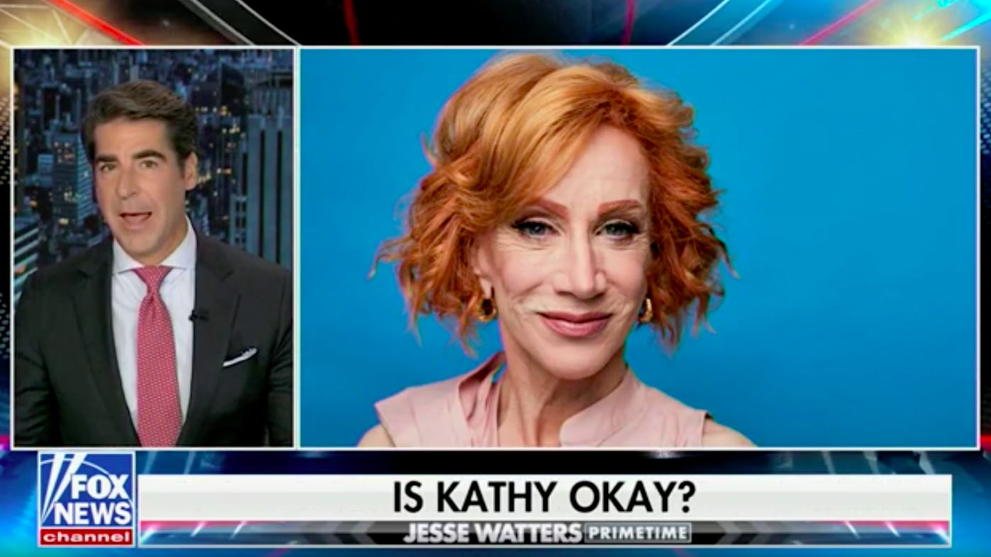 Jesse Watters reacting to Kathy Griffin's claims