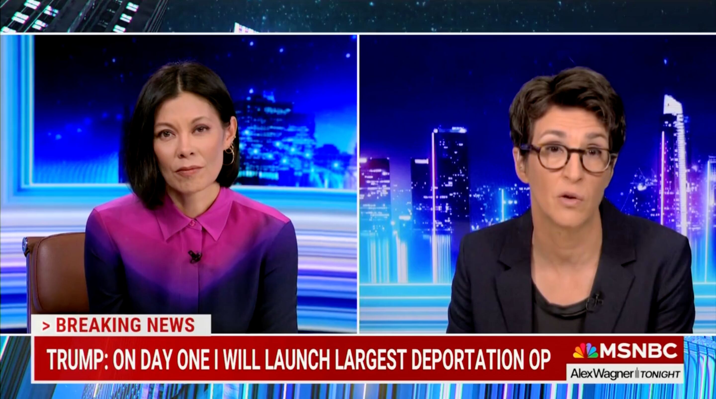 Rachel Maddow speaks with Alex Wagner on MSNBC on Jan 17, 2025.