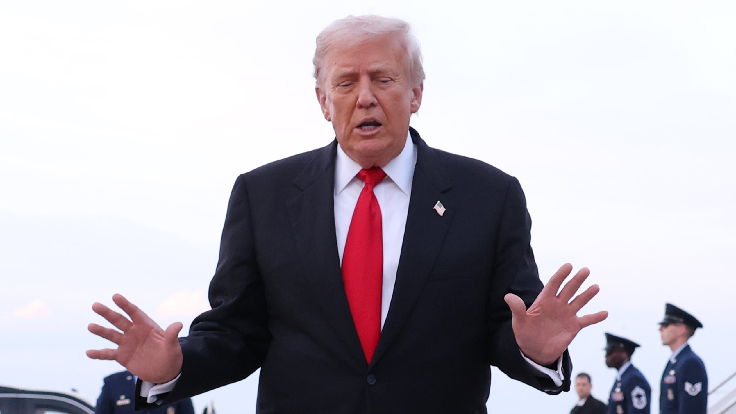 Donald Trump Dines on Steak in Sky as SNAP and Travel Chaos Rages