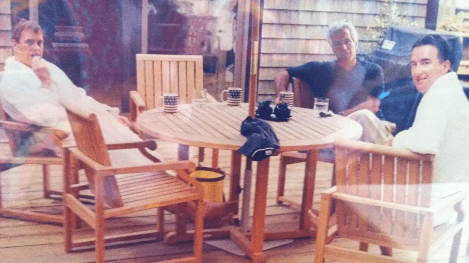 Creepy Photo Shows Andrew in Just His Bathrobe With Epstein