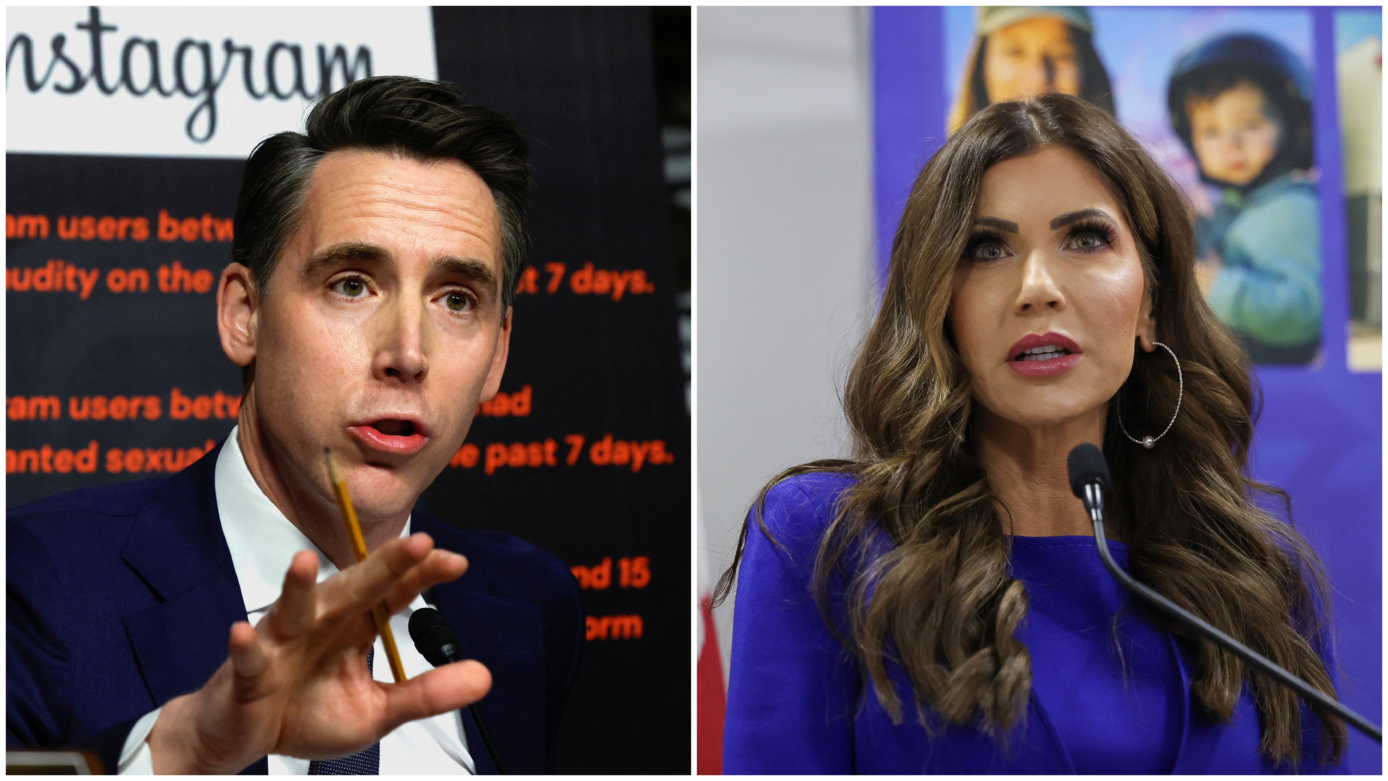 Sen. Josh Hawley and Sec. Kristi Noem