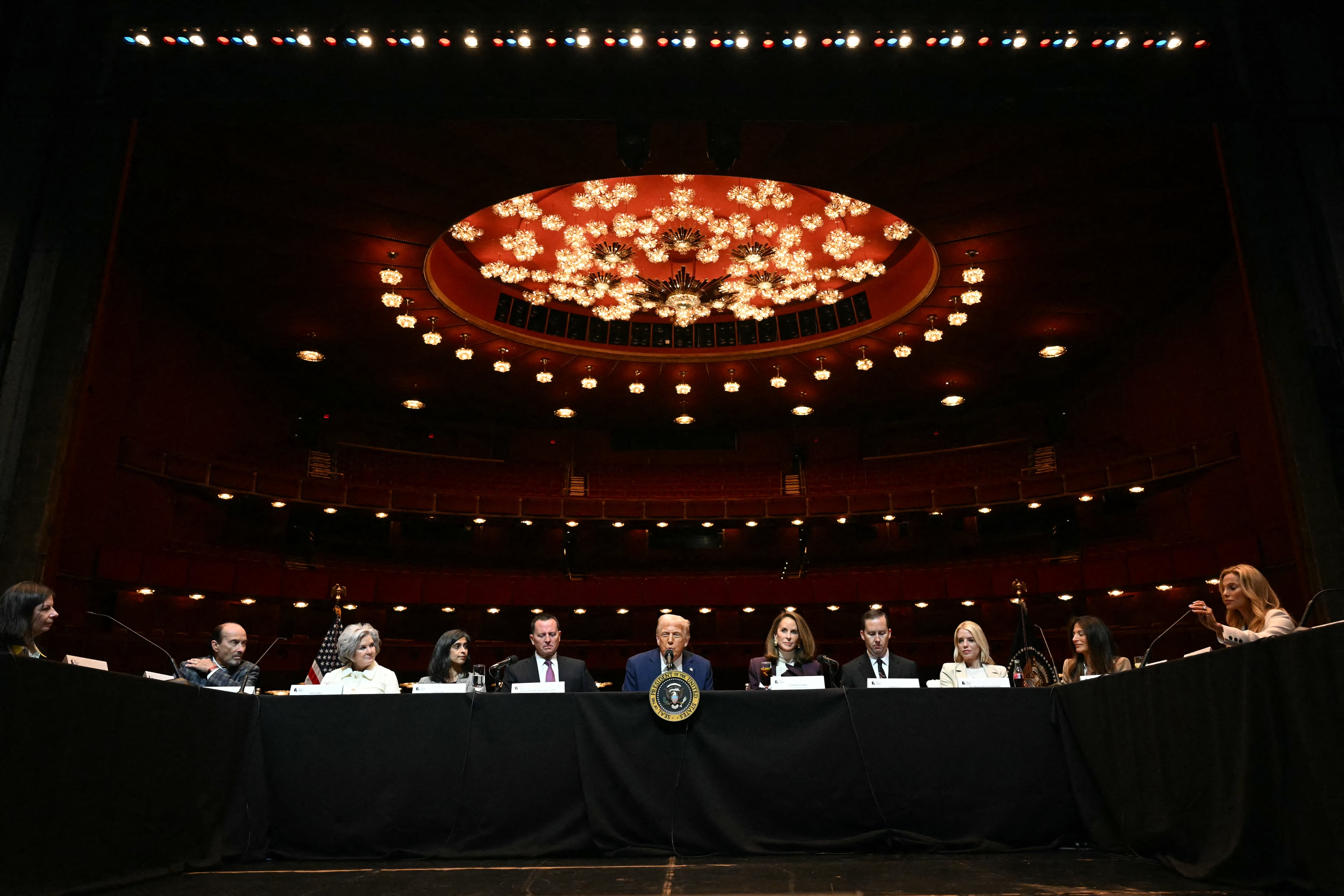 The John F. Kennedy Center's new board, for some reason, now includes MAGA figures such as Trump’s chief of staff, Susie Wiles, and Attorney General Pam Bondi. / JIM WATSON / Jim Watson/AFP via Getty Images